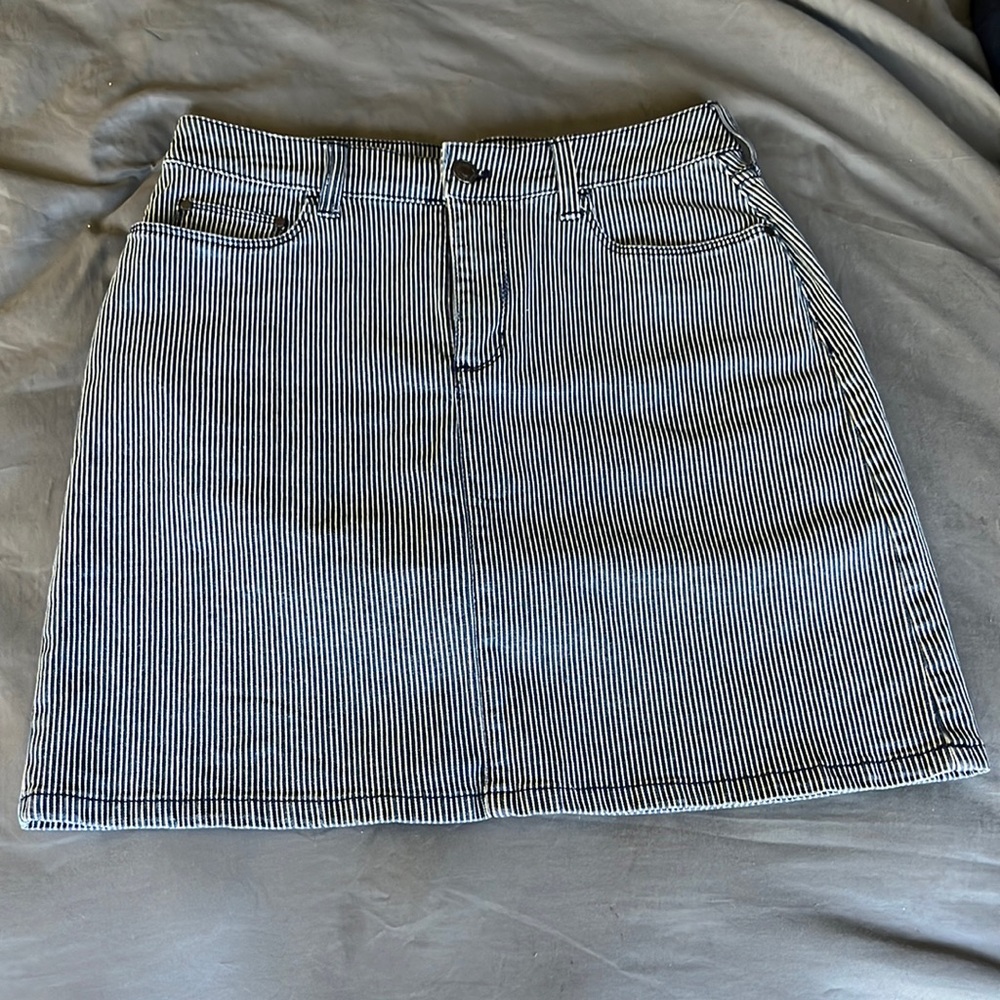 Blue and white stripped Croft&Barrow skirt.